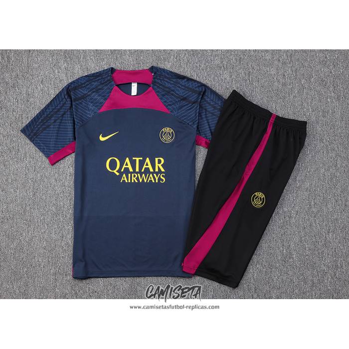 Chandal del Paris Saint-Germain 2023-2024 Manga Corta Azul - Pantalon Corto
